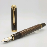 【德國 Pelikan 百利金】M800 棕條 活塞上墨鋼筆